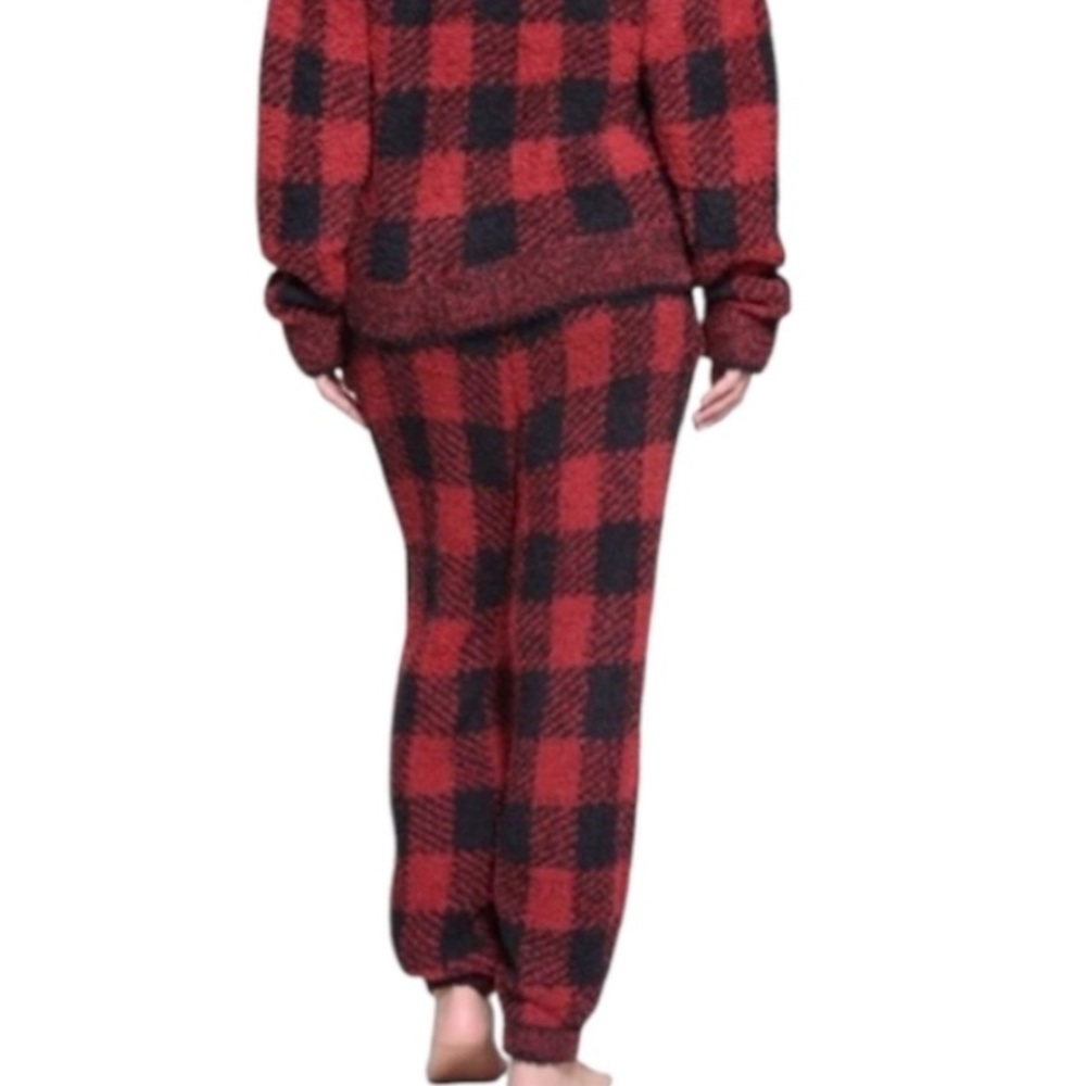 NWT Skims Buffalo Plaid Unisex Joggers - Picture 3 of 5